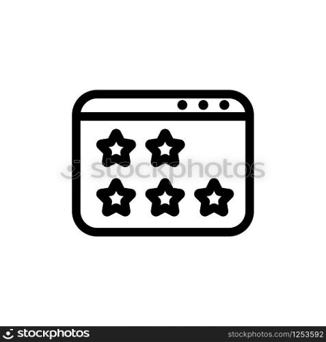 Internet rating icon vector. Thin line sign. Isolated contour symbol illustration. Internet rating icon vector. Isolated contour symbol illustration