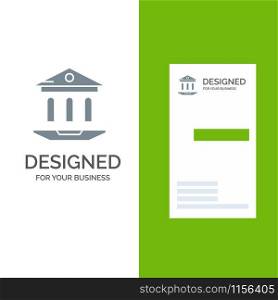 Internet, School, Web, Education Grey Logo Design and Business Card Template