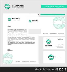 Internet search Business Letterhead, Envelope and visiting Card Design vector template