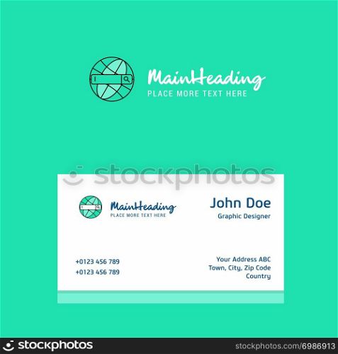 Internet search logo Design with business card template. Elegant corporate identity. - Vector