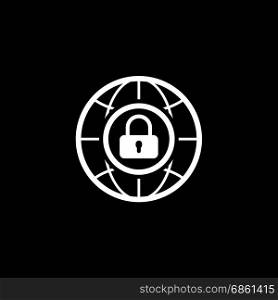 Internet Security Icon. Flat Design.. Internet Security Icon. Flat Design. Business Concept. Isolated Illustration.