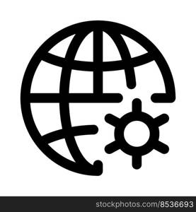 Internet setting cogwheel logotype isolated on a white background