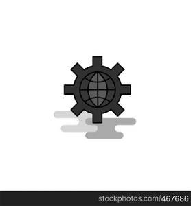 Internet setting Web Icon. Flat Line Filled Gray Icon Vector