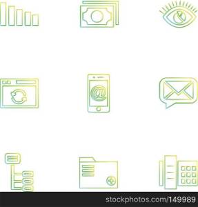 internet , signals , sports , setting , ideas ,travel , money , envelope , bulb, search ,compass , meter ,message , icon, vector, design,  flat,  collection, style, creative,  icons