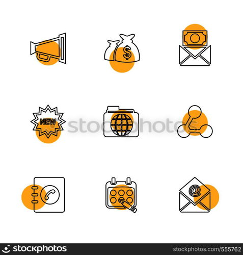 internet , signals , sports , setting , ideas ,travel , money , envelope , bulb, search ,compass , meter ,message , icon, vector, design, flat, collection, style, creative, icons