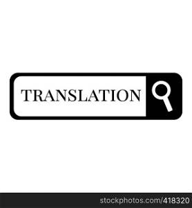 Internet translation icon. Simple illustration of internet translation vector icon for web. Internet translation icon, simple style