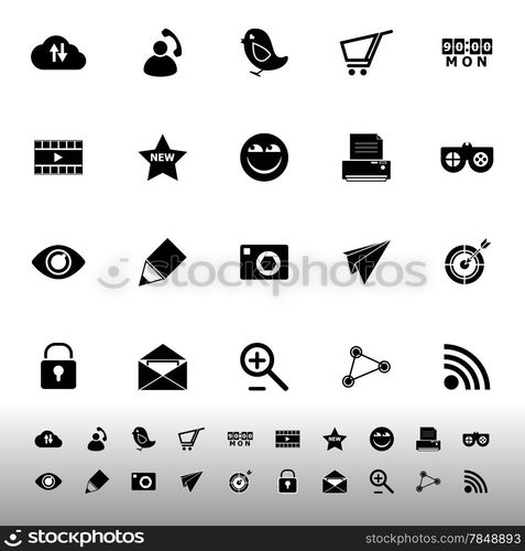 Internet useful icons on white background, stock vector