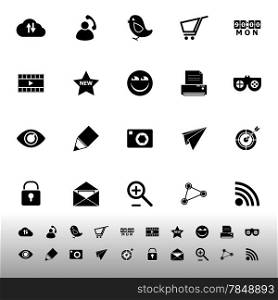 Internet useful icons on white background, stock vector