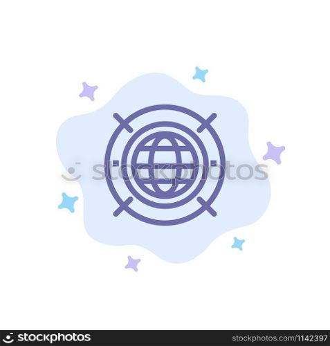 Internet, Web, World, Computing Blue Icon on Abstract Cloud Background