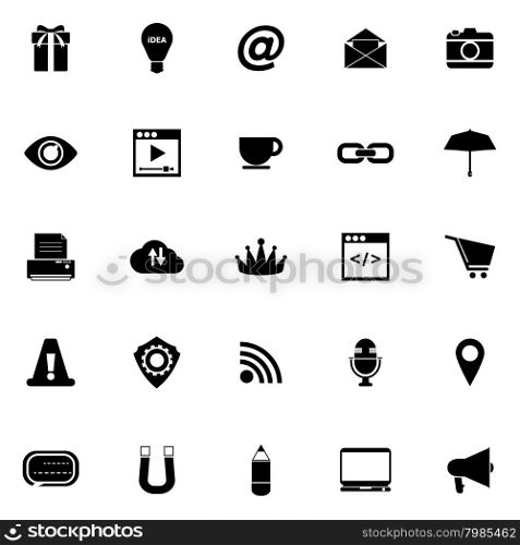 Internet website icons on white background, stock vector