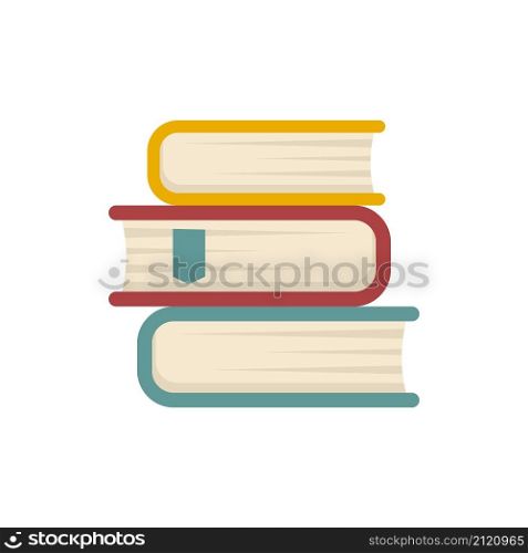 Internship book stack icon. Flat illustration of internship book stack vector icon isolated on white background. Internship book stack icon flat isolated vector
