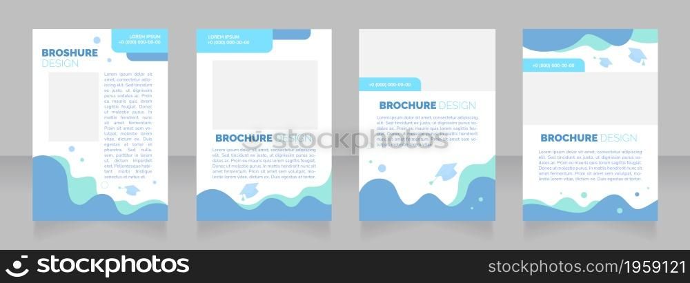 Internship for college students blank brochure layout design. Vertical poster template set with empty copy space for text. Premade corporate reports collection. Editable flyer paper pages. Internship for college students blank brochure layout design