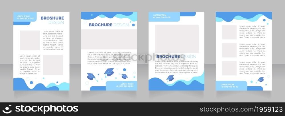 Internship for high school students blank brochure layout design. Vertical poster template set with empty copy space for text. Premade corporate reports collection. Editable flyer paper pages. Internship for high school students blank brochure layout design