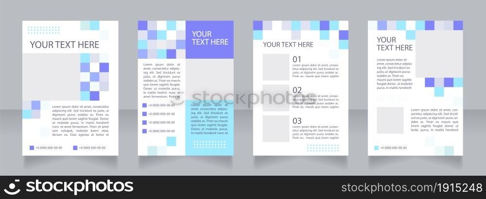 Interpreting and translation service blank brochure layout design. Vertical poster template set with empty copy space for text. Premade corporate reports collection. Editable flyer paper pages. Interpreting and translation service blank brochure layout design