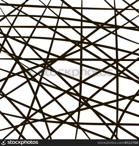 Intersecting lines stripes, random grid, thickets branches, Modern stylish pattern