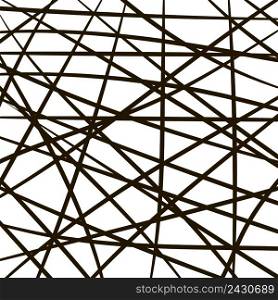 intersecting lines stripes, random grid, thickets of branches, vector Modern stylish pattern of mesh. Repeating abstract background