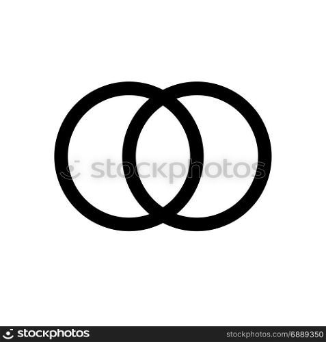 intersection venn, icon on isolated background