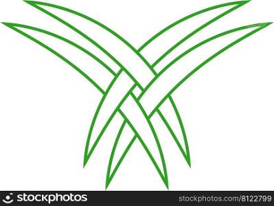 Intertwined palm leaves tourist logo Saudi Arabia