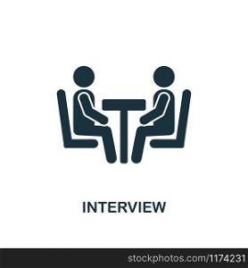 Interview creative icon. Simple element illustration. Interview concept symbol design from human resources collection. Can be used for web, mobile and print. web design, apps, software, print.. Interview creative icon. Simple element illustration. Interview concept symbol design from human resources collection. Perfect for web design, apps, software, print.