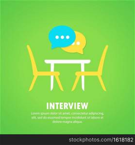 Interview icon. People sitting at the table simple line icon. Business meeting symbol. Vector on isolated white background. EPS 10.. Interview icon. People sitting at the table simple line icon. Business meeting symbol. Vector on isolated white background. EPS 10