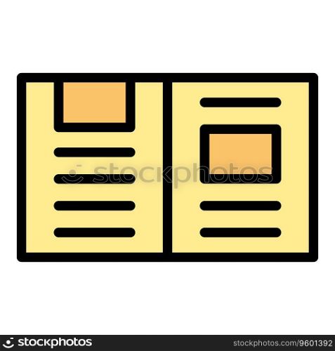 Interview report icon outline vector. Tv news. Studio camera color flat. Interview report icon vector flat