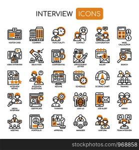 Interview , Thin Line and Pixel Perfect Icons