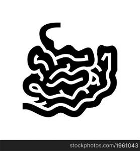 intestine human organ glyph icon vector. intestine human organ sign. isolated contour symbol black illustration. intestine human organ glyph icon vector illustration