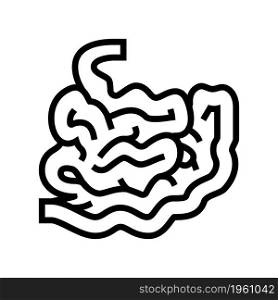 intestine human organ line icon vector. intestine human organ sign. isolated contour symbol black illustration. intestine human organ line icon vector illustration