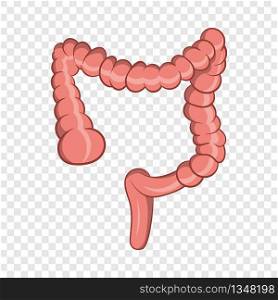Intestine icon in cartoon style isolated on background for any web design . Intestine icon, cartoon style