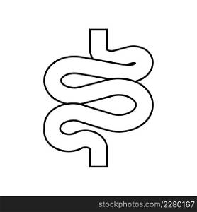 intestine simple icon vector illustration symbol design