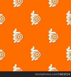 Intestine virus pattern vector orange for any web design best. Intestine virus pattern vector orange