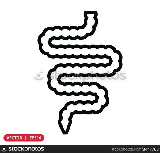 Intestines icon vector logo design template