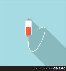 Intravenous therapy system icon.Medical dropper