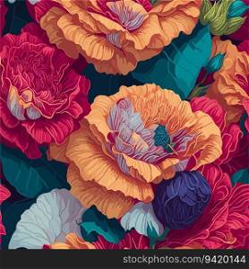 Intricate Carnations: Detailed Illustration for T-Shirt Design, Seamless Patterns, and Abstract Designs