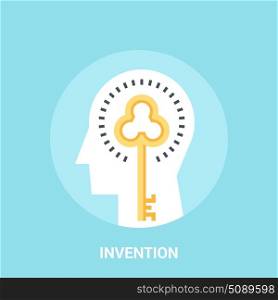 invention icon concept. Abstract vector illustration of invention icon concept