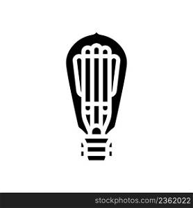 invention light bulb glyph icon vector. invention light bulb sign. isolated contour symbol black illustration. invention light bulb glyph icon vector illustration