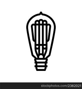invention light bulb line icon vector. invention light bulb sign. isolated contour symbol black illustration. invention light bulb line icon vector illustration