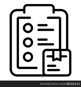 Inventory control icon outline vector. Digital management. System product. Inventory control icon outline vector. Digital management