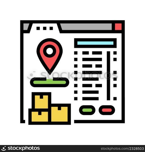 inventory movement pending report color icon vector. inventory movement pending report sign. isolated symbol illustration. inventory movement pending report color icon vector illustration