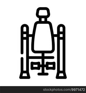 inversion table line icon vector. inversion table sign. isolated contour symbol black illustration. inversion table line icon vector illustration flat