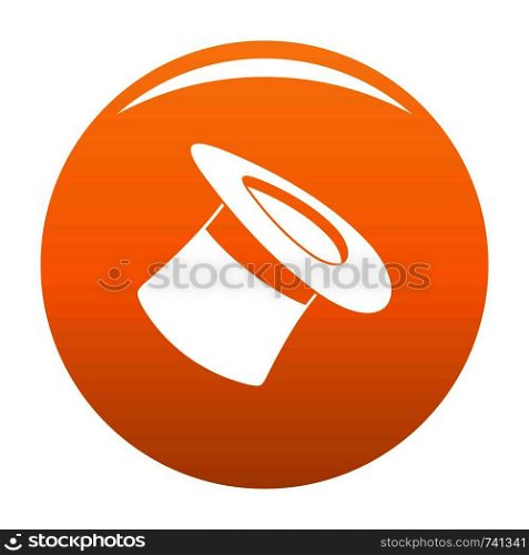 Inverted hat icon. Simple illustration of inverted hat vector icon for any design orange. Inverted hat icon vector orange