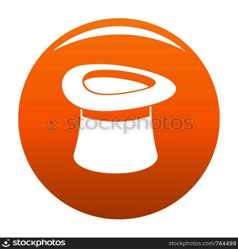Inverted hat icon. Simple illustration of inverted hat vector icon for any design orange. Inverted hat icon vector orange