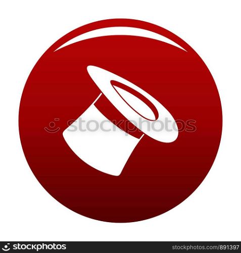 Inverted hat icon. Simple illustration of inverted hat vector icon for any design red. Inverted hat icon vector red