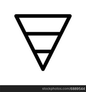 inverted pyramid, icon on isolated background