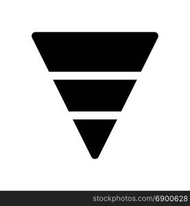 inverted pyramid, icon on isolated background