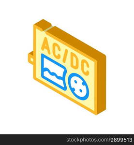 inverter electric equipment isometric icon vector. inverter electric equipment sign. isolated symbol illustration. inverter electric equipment isometric icon vector illustration