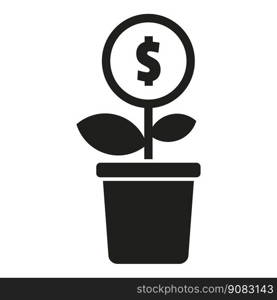 Invest grow plant icon simple vector. Finance money. Fund result. Invest grow plant icon simple vector. Finance money