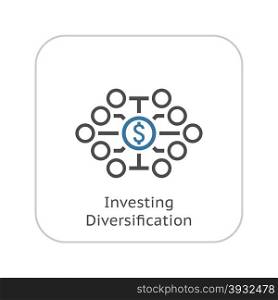 Investing Diversification Icon. Flat Design. Isolated Illustration.. Investing Diversification Icon. Flat Design.