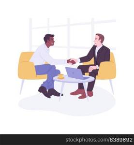 Investing in a hedge fund isolated cartoon vector illustrations. Businessman talking with hedge funding advisor, money investment, financial strategy and risk, stock market vector cartoon.. Investing in a hedge fund isolated cartoon vector illustrations.