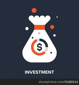 investment. Abstract vector illustration of investment flat design concept.
